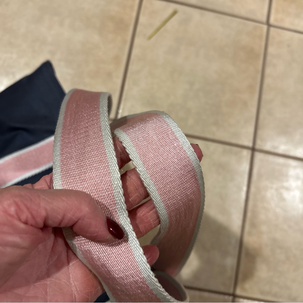 Vineyard Vines for Target Whale Line Beach Picnic Bag large Tote navy Blue pink - Picture 3 of 11